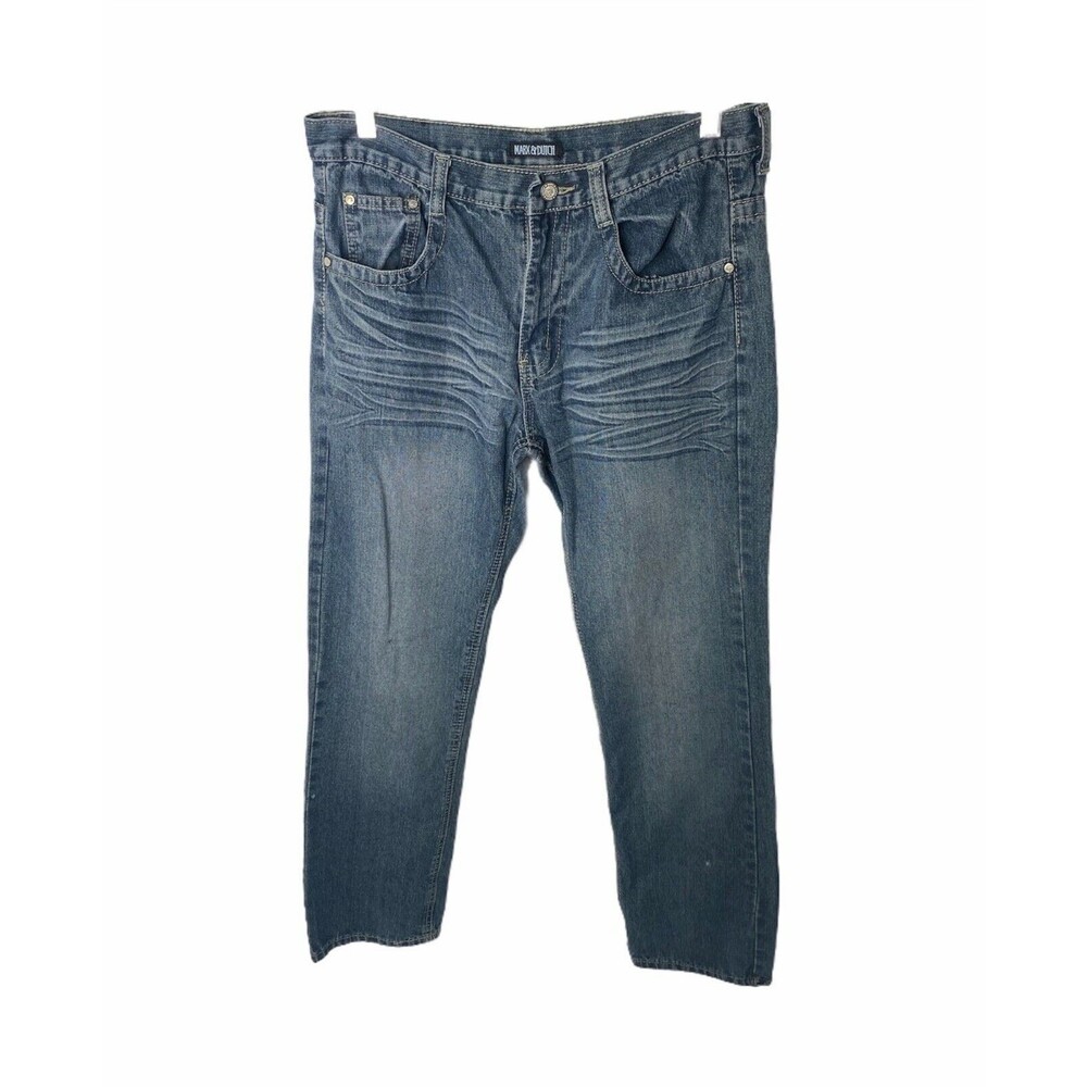 Marx & Dutch Men’s Jean's Blue Denim 5-Pocket Straight Leg Size 34 X 32